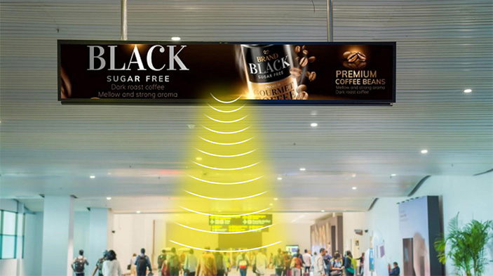 數(shù)字標(biāo)牌應(yīng)用定向音箱