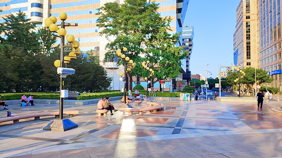 北京西城區(qū)金融街廣場(chǎng)的智慧廣場(chǎng)舞系統(tǒng)