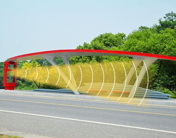 公交站臺(tái)定向揚(yáng)聲器提供清晰車輛到站信息，避免聲音擴(kuò)散，維護(hù)環(huán)境寧?kù)o。